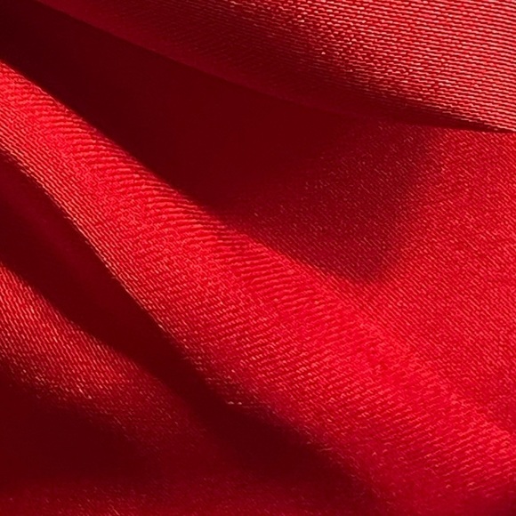 ruby Red Satiny Hair Bow Tie Hair Accessory. - Picture 11 of 15